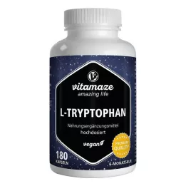 L-TRYPTOPHAN 500 mg vysokodávkové veganské kapsle, 180 ks