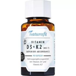 NATURAFIT Vitamin D3+K2 MK-7 vynikající vstřebatelnost.kaps., 90 ks