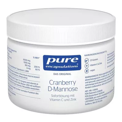 PURE ENCAPSULATIONS Brusinkový prášek z D-manózy, 37 g PURE ENCAPSULATIONS Brusinkový prášek z D-manózy, 37 g