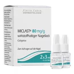 MICLAST 80 mg/g léčivý lak na nehty, 2X3 ml