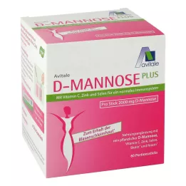D-MANNOSE PLUS 2000 mg Tyčinky s vitamíny a minerály, 60X2,47 g