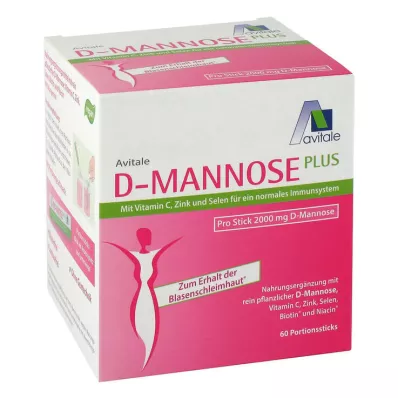 D-MANNOSE PLUS 2000 mg Tyčinky s vitamíny a minerály, 60X2,47 g D-MANNOSE PLUS 2000 mg Tyčinky s vitamíny a minerály, 60X2,47 g