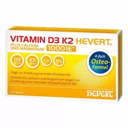 Vitamin D3 K2 Hevert Plus vápník a hořčík 1000, tj. 60 ks