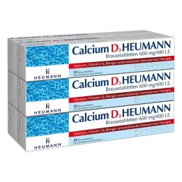 Šumivé tablety Calcium D3 Heumann 600 mg/400 IU (120 tablet)