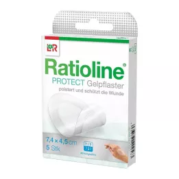 RATIOLINE ochranná gelová náplast 4,5x7,4 cm, 5 ks