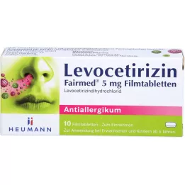 LEVOCETIRIZIN Fairmed 5 mg potahované tablety, 10 ks