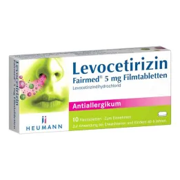 Levocetirizine Fairmed 5 mg potahované tablety (10 kusů)
