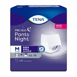TENA PANTS noční super M jednorázové kalhoty, 10 ks