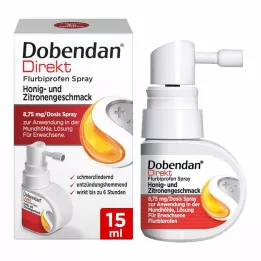 DOBENDAN Přímý Flurbiprofen Med ve spreji & Citron, 15 ml