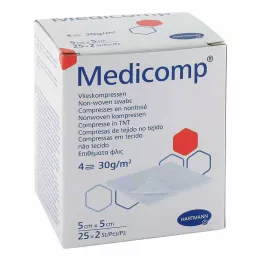 MEDICOMP Netkaná sestava sterilní 5x5 cm 4vrstvá, 25X2 ks