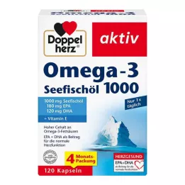 DOPPELHERZ Omega-3 olej z mořských ryb 1000 tobolek, 120 ks