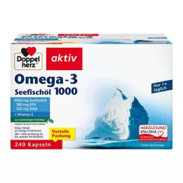 DOPPELHERZ Omega-3 olej z mořských ryb 1000 tobolek, 240 ks