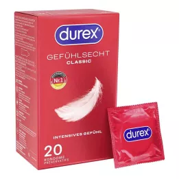 DUREX Klasické kondomy Gefühlsecht, 20 ks