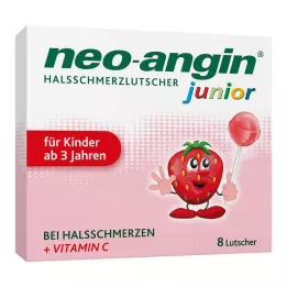 NEO-ANGIN juniorská lízátka proti bolesti v krku, 8 kusů