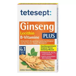 TETESEPT Ženšen 330 plus Lecitin+B-vitamíny Tab., 30 ks