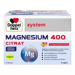 DOPPELHERZ Magnesium 400 Citrate system Granule, 60 ks