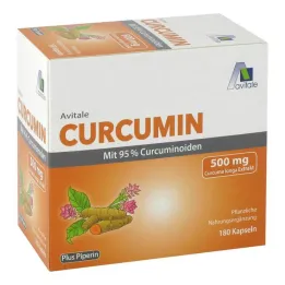 Kurkumin 500 mg 95% kurkuminoidy + piperinové kapsle, 180 ks
