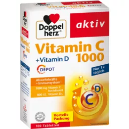 DOPPELHERZ Vitamin C 1000+vitamin D Depot Tabl., 100 ks