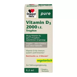 DOPPELHERZ Vitamín D3 2000 I.E. čisté kapky, 9,2 ml