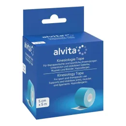 Alvita kineziologický tejp 5 cmx5 m modrý, 1 kus
