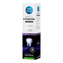 PERLWEISS bílá &amp; zubní pasta na uhlí, 75 ml