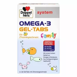 DOPPELHERZ Rodinný systém Omega-3 Gel-Tabs, 120 ks