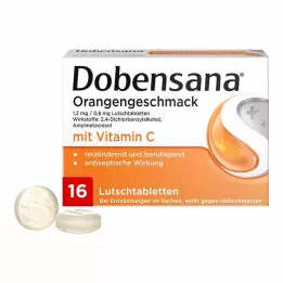 DOBENSANA Pomerančová příchuť 1,2 mg/0,6 mg pastilky, 16 ks