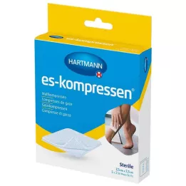 ES-KOMPRESSEN sterilní 7,5x7,5 cm 8vrstvý 17vláknový, 5x2 ks