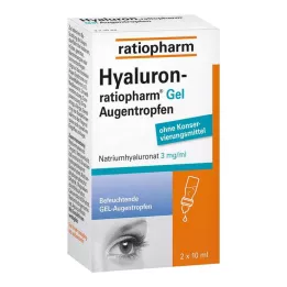HYALURON-RATIOPHARM Gelové oční kapky, 2X10 ml