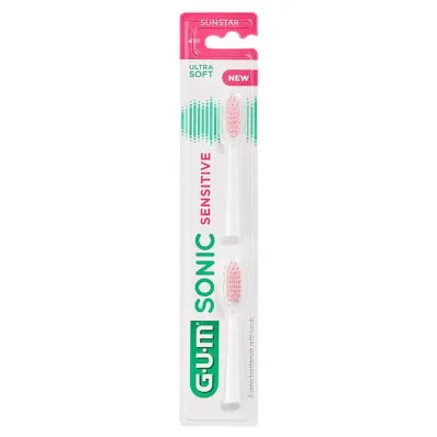 GUM Náhradní kartáčkové hlavice Sonic Sensitive, 2 ks GUM Náhradní kartáčkové hlavice Sonic Sensitive, 2 ks