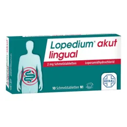 Lopedium acute lingual 2 mg orodisperzibilní tablety, 10 ks