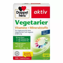 DOPPELHERZ Vegetariánské vitamíny+minerály aktivní, 100 ks