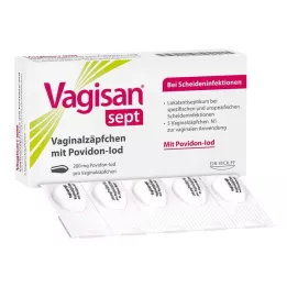 VAGISAN septové vaginální čípky s povidon-jodem, 5 ks
