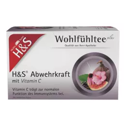 H&amp;S Defense s filtračními sáčky s vitamínem C, 20X1,8 g