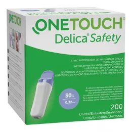 ONE TOUCH Jednorázové odběrové pero Delica Safety 30 G, 200 ks