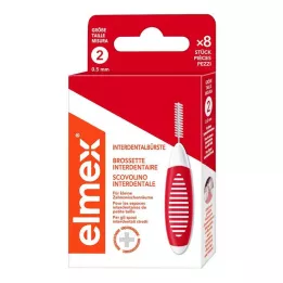 ELMEX Mezizubní kartáčky ISO velikost 2 0,5 mm červený, 8 ks