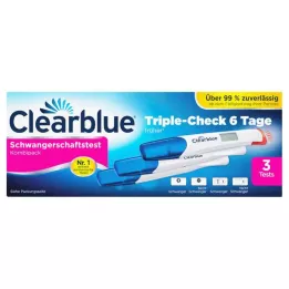 CLEARBLUE Těhotenský test TripleCheck ultračasný, 3 ks