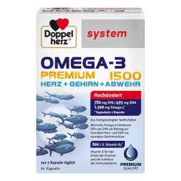 DOPPELHERZ Kapsle systému Omega-3 Premium 1500, 60 ks