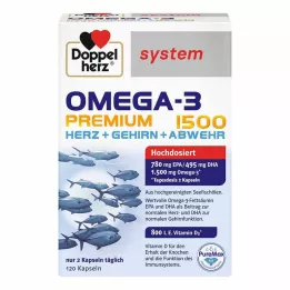 DOPPELHERZ Kapsle systému Omega-3 Premium 1500, 120 ks