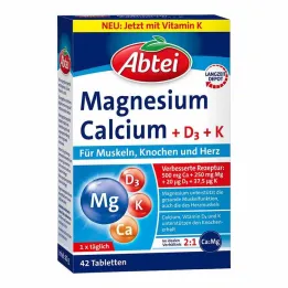 Abbey Magnesium Calcium + D + K tablety, 42 ks