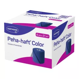 PEHA-HAFT Barevná fixační páska bez latexu 6 cm x 21 m modrá, 1 kus