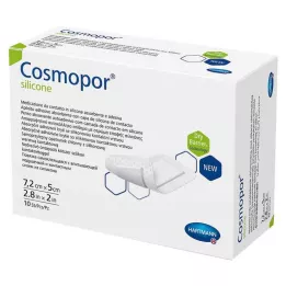 COSMOPOR silikonové krytí na rány 5x7,2 cm, 10 ks