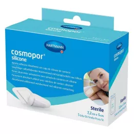 COSMOPOR silikonové krytí na rány 5x7,2 cm, 5 ks