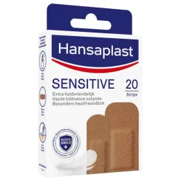 Hansaplast SENSITIVE sádrové pásky pleťový odstín střední, 20 ks