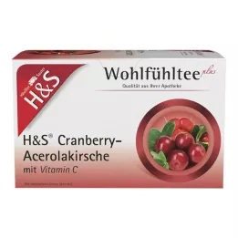 H&amp;S Cranberry-Acerola Cherry s vitamínem C Fbtl., 20X2,8 g
