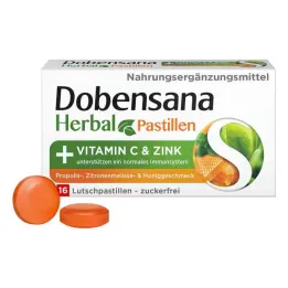 Dobensana bylinný med Vitamíny C & Zinková pastilka.(16 kusů)