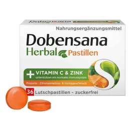 Dobensana bylinný med Vitamíny C &amp; Zinková pastilka.(36 kusů)