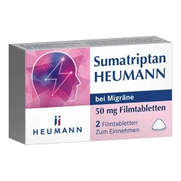 Sumatriptan Heumann na migrény 50 mg potahované tablety, 2 ks