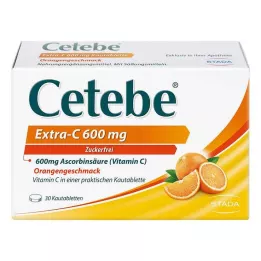 CETEBE Extra-C 600 mg žvýkací tablety, 30 ks