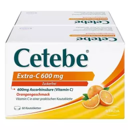 CETEBE Extra-C 600 mg žvýkací tablety, 120 ks